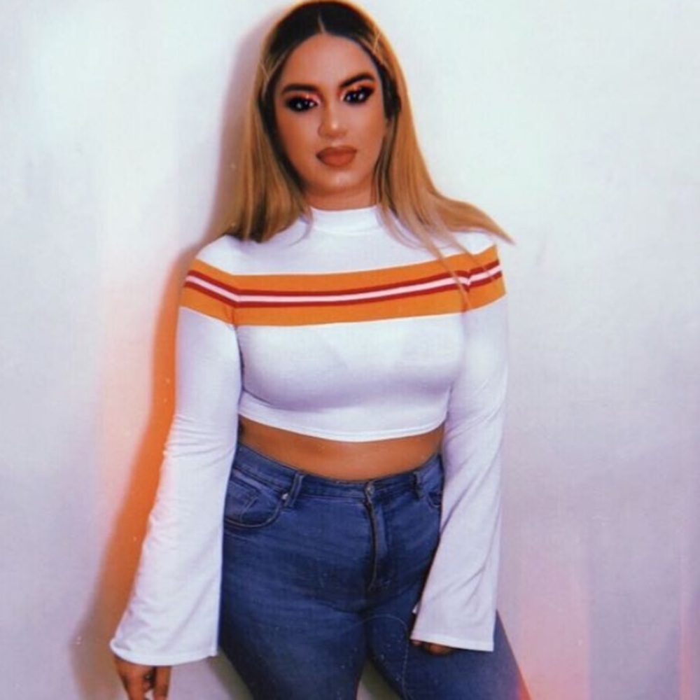 The Zendaya Edit striped crop top